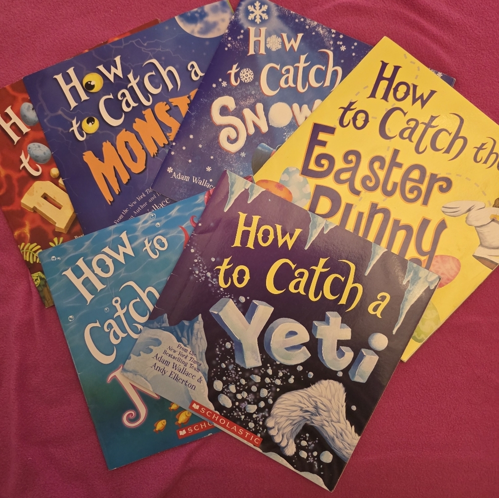 How to Catch Book Lot – 6 Picture Books, Monster, Mermaid, Easter Bunny, Etc